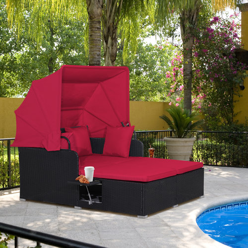 Latitude Run® Outdoor Wicker Chaise Lounge Wayfair Canada